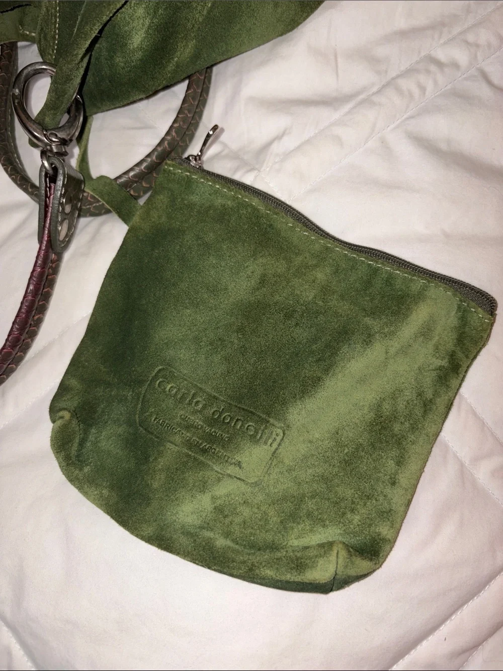 HTF Carla Danelli suede hobo Bag